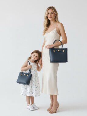 Darlings Mommy & Me 2 in 1 Leather Tote Bags